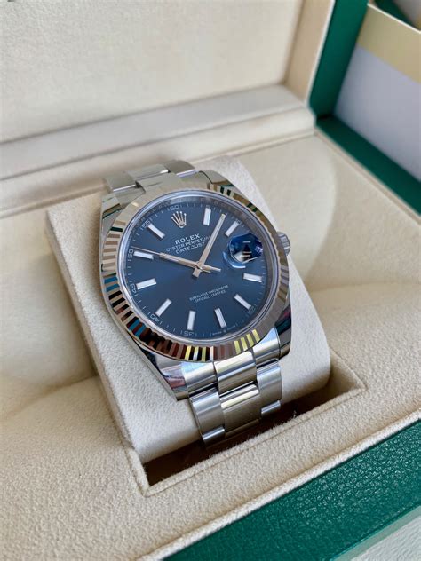 blue face rolex date just|new Rolex Datejust 41 2021.